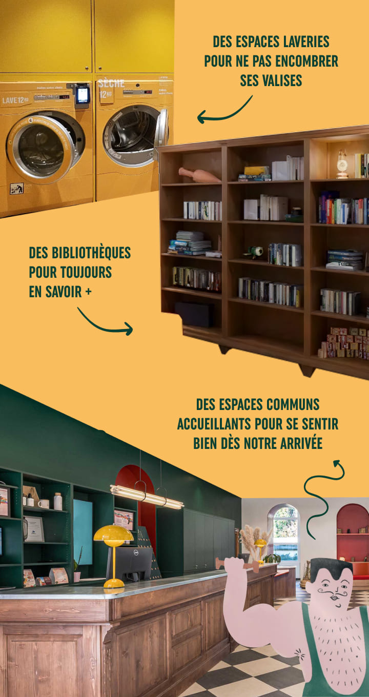 <p>MÊMES services<br />
<strong>qu’à la maison</strong></p>
